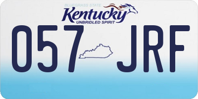 KY license plate 057JRF
