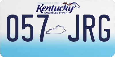 KY license plate 057JRG