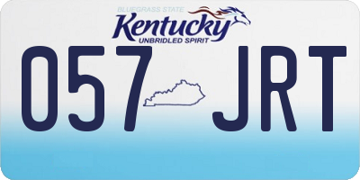 KY license plate 057JRT