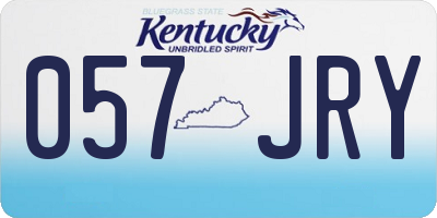 KY license plate 057JRY
