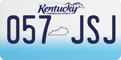 KY license plate 057JSJ