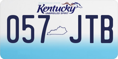 KY license plate 057JTB