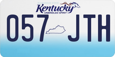 KY license plate 057JTH