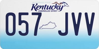KY license plate 057JVV