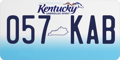 KY license plate 057KAB