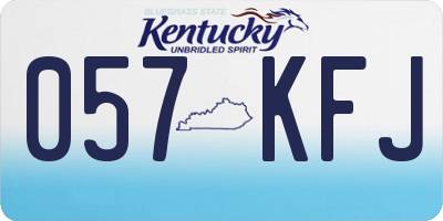 KY license plate 057KFJ