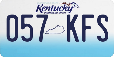 KY license plate 057KFS