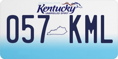 KY license plate 057KML