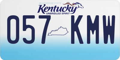 KY license plate 057KMW