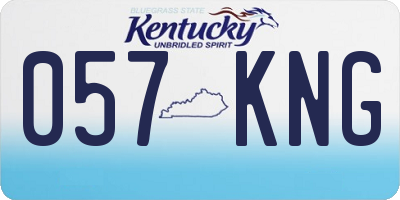 KY license plate 057KNG