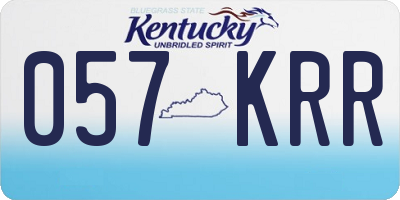 KY license plate 057KRR