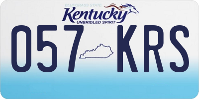 KY license plate 057KRS