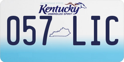 KY license plate 057LIC