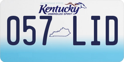KY license plate 057LID