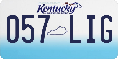 KY license plate 057LIG