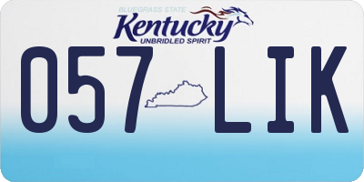 KY license plate 057LIK