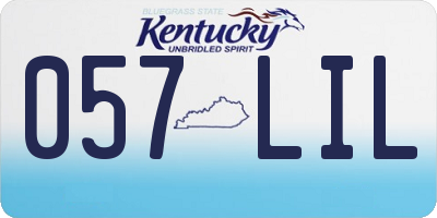 KY license plate 057LIL
