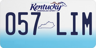 KY license plate 057LIM