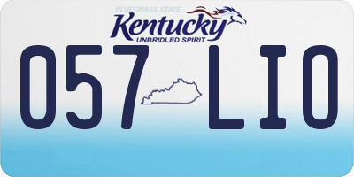 KY license plate 057LIO