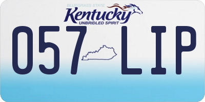 KY license plate 057LIP