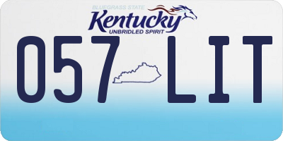 KY license plate 057LIT