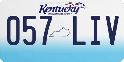 KY license plate 057LIV