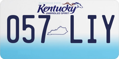 KY license plate 057LIY