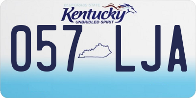 KY license plate 057LJA