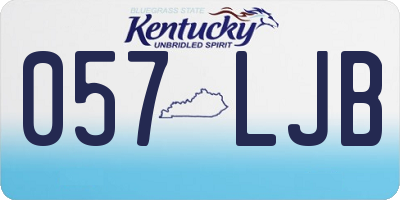 KY license plate 057LJB