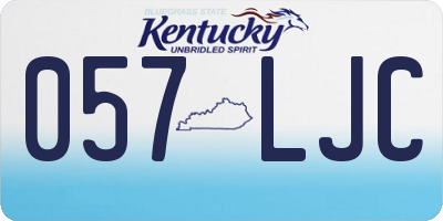 KY license plate 057LJC