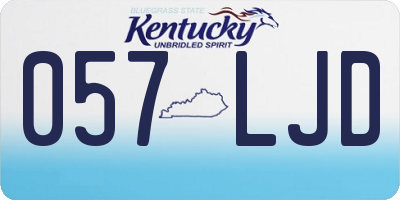 KY license plate 057LJD