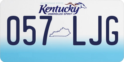 KY license plate 057LJG