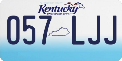 KY license plate 057LJJ