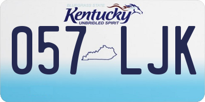 KY license plate 057LJK
