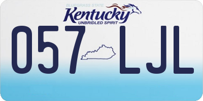 KY license plate 057LJL