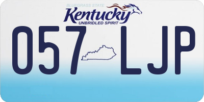 KY license plate 057LJP