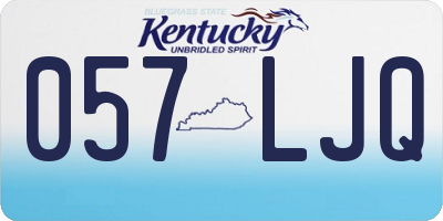 KY license plate 057LJQ