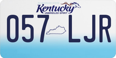 KY license plate 057LJR