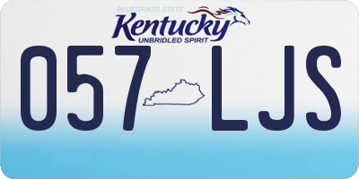 KY license plate 057LJS