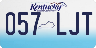 KY license plate 057LJT