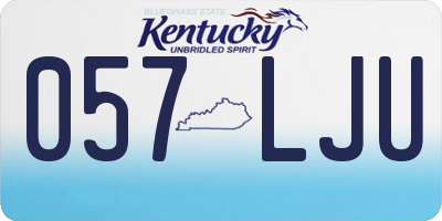 KY license plate 057LJU