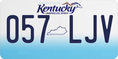 KY license plate 057LJV
