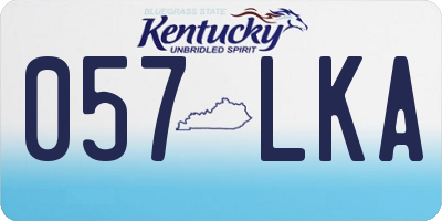 KY license plate 057LKA
