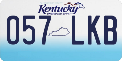 KY license plate 057LKB