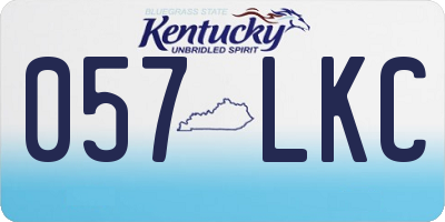 KY license plate 057LKC
