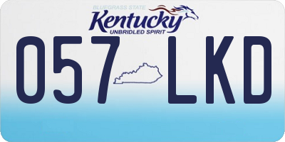 KY license plate 057LKD