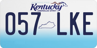 KY license plate 057LKE