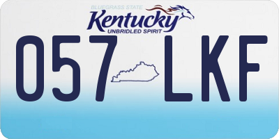 KY license plate 057LKF