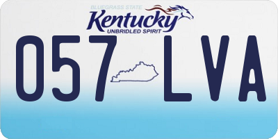 KY license plate 057LVA