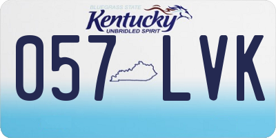 KY license plate 057LVK